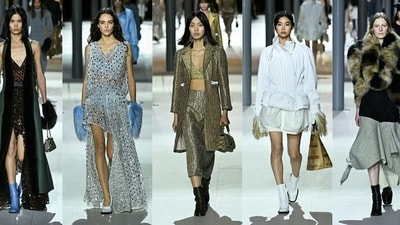 Models present creations by Louis Vuitton for the Women's Ready-to-wear Fall-Winter 2024/2025 collection as part of the Paris Fashion Week. (AFP) Models present creations by Louis Vuitton for the Women's Ready-to-wear Fall-Winter 2024/2025 collection as part of the Paris Fashion Week. (AFP)