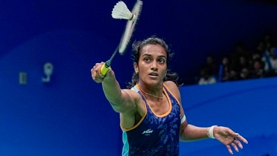PV Sindhu in action (PTI) PV Sindhu in action (PTI)
