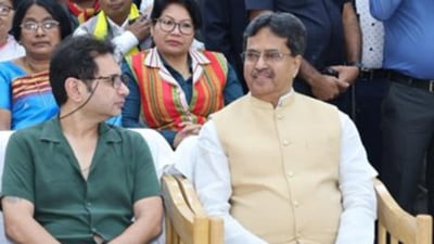 TIPRA Motha Party founder Pradyot Kishore Debbarma was among those who attended the ceremony. (X)
