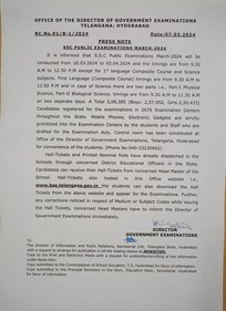 TS SSC Hall Ticket 2024: Where, how to download BSE Telangana 10th admit cards TS SSC Hall Ticket 2024: Where, how to download BSE Telangana 10th admit cards