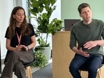 Mira Murati and Sam Altman are seen. Mira Murati and Sam Altman are seen.
