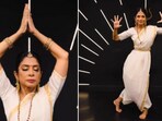 The image shows Indrani Mukerjea dancing to Har Har Shambhu Shiv Mahadeva. 