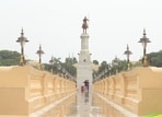 Statue Of Jam Saheb Ranjitsinh at Lakhota lake, Jamnagar, after whom Jamnagar is named
