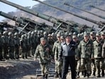 North Korean leader Kim Jong Un guides an artillery firing drill by the Korean People's Army, the country's military force, KCNA news agency reported, in North Korea, March 7, 2024 in this picture released on March 8, 2024, by the Korean Central News Agency.    