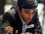 R Praggnanandhaa in action. R Praggnanandhaa in action.