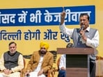 Delhi Chief Minister Arvind Kejriwal addresses during a press conference ahead of the Lok Sabha polls, in New Delhi, Friday, March 8, 2024. Delhi Chief Minister Arvind Kejriwal addresses during a press conference ahead of the Lok Sabha polls, in New Delhi, Friday, March 8, 2024.