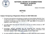 NBE reopens NEET MDS 2024 registration, extends internship deadline to June 30