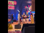 PM Modi and Aman Gupta at the National Creators Award at Bharat Mandapam, Delhi. PM Modi and Aman Gupta at the National Creators Award at Bharat Mandapam, Delhi.