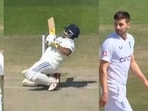 Words exchanged between Sarfaraz Khan and Mark Wood.