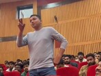Student questions efficacy of police measures at de-addiction event. Student questions efficacy of police measures at de-addiction event.