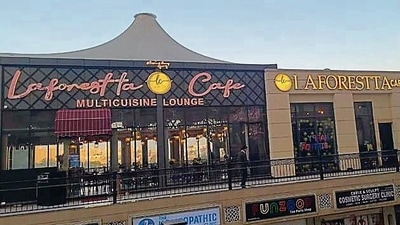 A view of Laforestta Cafe and restaurant at Sapphire Mall at Sector 90 in Gurugram. (Parveen Kumar/HT Photo)