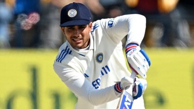 India's Shubman Gill plays a shot during the second day of the fifth Test cricket match between India and England at the Himachal Pradesh Cricket Association Stadium in Dharamsala on March 8, 2024 (AFP) India's Shubman Gill plays a shot during the second day of the fifth Test cricket match between India and England at the Himachal Pradesh Cricket Association Stadium in Dharamsala on March 8, 2024 (AFP)