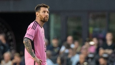 Inter Miami's Argentine forward Lionel Messi looks on during a match. (AFP) Inter Miami's Argentine forward Lionel Messi looks on during a match. (AFP)