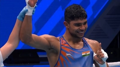 Nishant Dev defeated Georgia's Madiev Eskerkhan. Nishant Dev defeated Georgia's Madiev Eskerkhan.