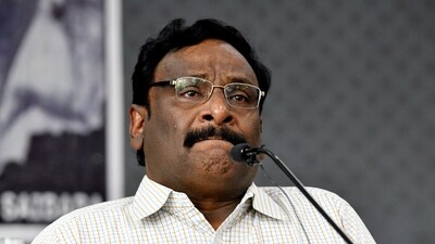 Former Delhi University Professor Dr GN Saibaba gets emotional while addressing the media during a press conference regarding his release from the Nagpur Central Jail on Friday. (ANI) Former Delhi University Professor Dr GN Saibaba gets emotional while addressing the media during a press conference regarding his release from the Nagpur Central Jail on Friday. (ANI)