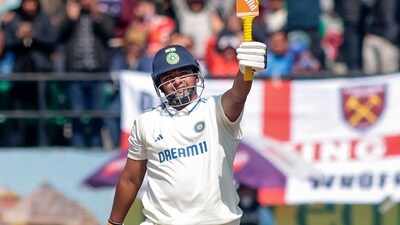 Sarfaraz Khan produced another aggressive outing on Day 2, as he smashed 56 off 60 balls (PTI) Sarfaraz Khan produced another aggressive outing on Day 2, as he smashed 56 off 60 balls (PTI)