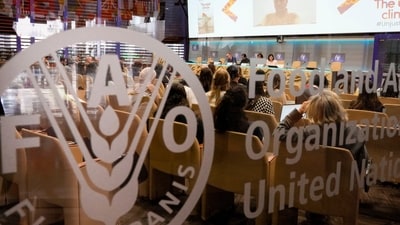Delegates deliver their speeches during the launch of the Food and Agriculture Organization of the United Nations. (AP)