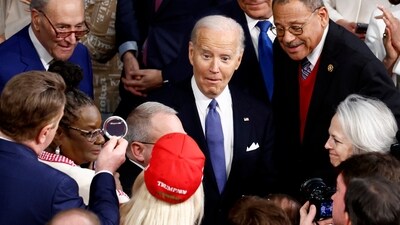 Joe Biden's reaction to Marjorie Taylor Greene's MAGA hat goes viral (REUTERS)