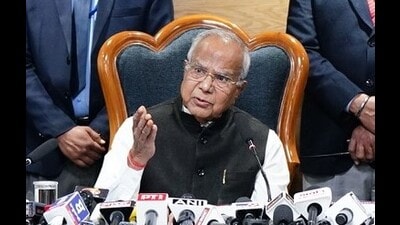 UT administrator Banwarilal Purohit addressing the media in Chandigarh on Thursday. (HT Photo) UT administrator Banwarilal Purohit addressing the media in Chandigarh on Thursday. (HT Photo)