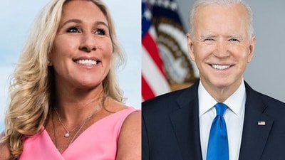 Marjorie Taylor Greene bashes Joe Biden in lambasting tweet after his administration erects a fence around the US Capitol to protect him ahead of the State of the Union address at 9 pm. (X) Marjorie Taylor Greene bashes Joe Biden in lambasting tweet after his administration erects a fence around the US Capitol to protect him ahead of the State of the Union address at 9 pm. (X)