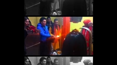 Snapshot of Sachin Tendulkar at the Shankaracharya temple. (Instagram/@SachinTendulkar) Snapshot of Sachin Tendulkar at the Shankaracharya temple. (Instagram/@SachinTendulkar)