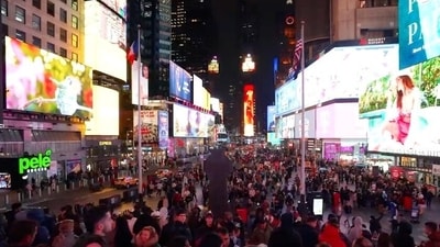 New York's Times Square lights up for Mahashivratri (Twitter) New York's Times Square lights up for Mahashivratri (Twitter)