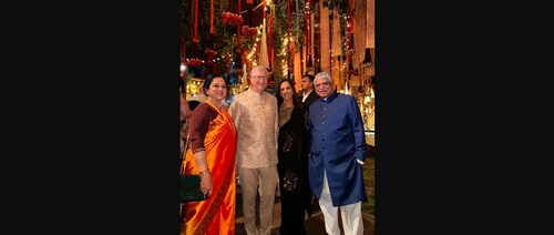 Bill Gates and Paula Hurd pose with Rohini and Nandan Nilekani. (Instagram/@thisisbillgates) Bill Gates and Paula Hurd pose with Rohini and Nandan Nilekani. (Instagram/@thisisbillgates)