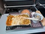A food vlogger posted this image on X while sharing a tweet on the quality of the food he was served on a Vistara flight. A food vlogger posted this image on X while sharing a tweet on the quality of the food he was served on a Vistara flight.