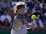 Andrey Rublev in action. Andrey Rublev in action.