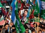 Supporters of Imran Khan’s PTI in Karachi Supporters of Imran Khan’s PTI in Karachi