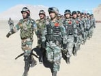 Indian Army and PLA troops in Ladakh sector. Indian Army and PLA troops in Ladakh sector.