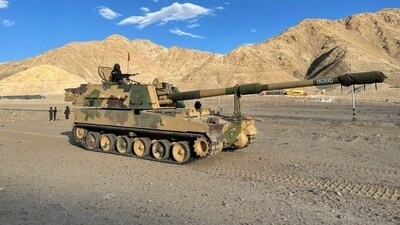 The K9 Vajra-T gun (File photo) The K9 Vajra-T gun (File photo)