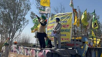 BKU Krantikari president Surjeet Singh Phul addressing the protesters at Shambhu on the Punjab-Haryana border. (HT Photo) BKU Krantikari president Surjeet Singh Phul addressing the protesters at Shambhu on the Punjab-Haryana border. (HT Photo)