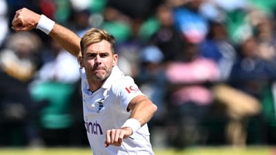 England legend James Anderson on Saturday, became only the third bowler, and first seamer, to claim 700 Test wickets in the ongoing fifth Test match between India and England. (AFP) England legend James Anderson on Saturday, became only the third bowler, and first seamer, to claim 700 Test wickets in the ongoing fifth Test match between India and England. (AFP)