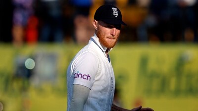 England's Ben Stokes walks at the end of play (REUTERS)
