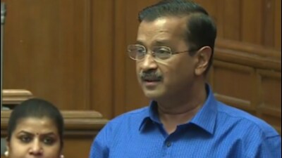 Delhi chief minister Arvind Kejriwal addressed the ongoing budget session in the assembly on Saturday (Twitter Photo)