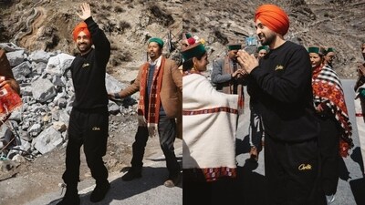 Diljit Dosanjh showed off his moves as he danced with the locals (Instagram) Diljit Dosanjh showed off his moves as he danced with the locals (Instagram)