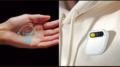 Humane’s AI Pin links with the user’s phone, and follows voice instructions. It can also project visuals onto the user’s palm. Humane’s AI Pin links with the user’s phone, and follows voice instructions. It can also project visuals onto the user’s palm.