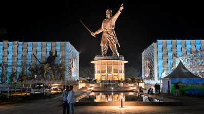PM Narendra Modi also unveiled a 125-foot bronze statue of 'Ahom general' Lachit Borphukan in Assam's Jorhat.&nbsp; (PTI)