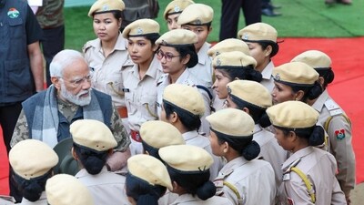 Taking to X, PM Modi wrote, “Interacted with Van Durga, the team of women forest guards who are at the forefront of conservation efforts, bravely protecting our forests and wildlife. Their dedication and courage in safeguarding our natural heritage is truly inspiring." (X/@narendramodi) Taking to X, PM Modi wrote, “Interacted with Van Durga, the team of women forest guards who are at the forefront of conservation efforts, bravely protecting our forests and wildlife. Their dedication and courage in safeguarding our natural heritage is truly inspiring." (X/@narendramodi)