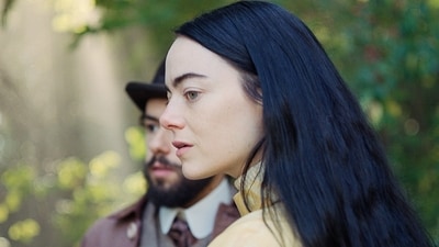 Emma Stone plays Bella Baxter in Poor Things.