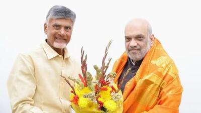 TDP leader Chandrababu Naidu with Union home minister Amit Shah. (File Photo) TDP leader Chandrababu Naidu with Union home minister Amit Shah. (File Photo)