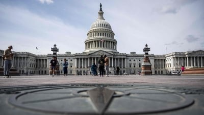 US senators were racing against the clock March 8 to vote on a package of funding bills for key federal agencies to avert a partial government shutdown ahead of a midnight deadline. The $460 billion package, already passed by the House of Representatives, is expected to get broad support, but lawmakers were yet to lock in a timeline for holding a vote, amid Republican infighting over spending cuts. (Photo by ANDREW CABALLERO-REYNOLDS / AFP) (AFP) US senators were racing against the clock March 8 to vote on a package of funding bills for key federal agencies to avert a partial government shutdown ahead of a midnight deadline. The $460 billion package, already passed by the House of Representatives, is expected to get broad support, but lawmakers were yet to lock in a timeline for holding a vote, amid Republican infighting over spending cuts. (Photo by ANDREW CABALLERO-REYNOLDS / AFP) (AFP)