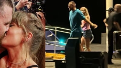 Taylor Swift and Travis Kelce set sail on a private boat date in Sydney before his departure (pic-via X, TikTok) Taylor Swift and Travis Kelce set sail on a private boat date in Sydney before his departure (pic-via X, TikTok)