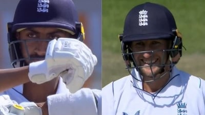 Shoaib Bashir's bizarre DRS request left Joe Root in splits. (X) Shoaib Bashir's bizarre DRS request left Joe Root in splits. (X)