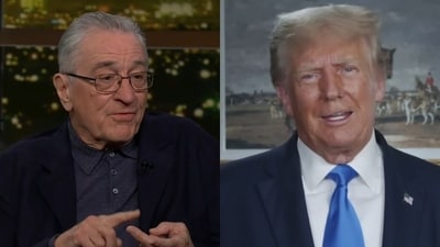 Robert De Niro puts down the mask and gets real about his feeling towards the ex-US president Donald Trump on Real Time with Bill Maher. (YouTube) Robert De Niro puts down the mask and gets real about his feeling towards the ex-US president Donald Trump on Real Time with Bill Maher. (YouTube)