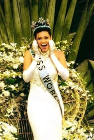 Diana Hayden won the prestigious Miss World crown in 1997 (Pinterest) Diana Hayden won the prestigious Miss World crown in 1997 (Pinterest)