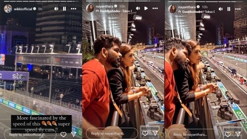 Nayanthara and Vignesh in Saudi Arabia. Nayanthara and Vignesh in Saudi Arabia.