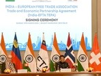 India signed the FTA with Europe's four nation trade bloc on Sunday (AFP) India signed the FTA with Europe's four nation trade bloc on Sunday (AFP)