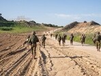 This handout picture released by the Israeli army shows troops on the ground in the Gaza Strip, amid ongoing battles between Israel and the Palestinian militant group Hamas. This handout picture released by the Israeli army shows troops on the ground in the Gaza Strip, amid ongoing battles between Israel and the Palestinian militant group Hamas.